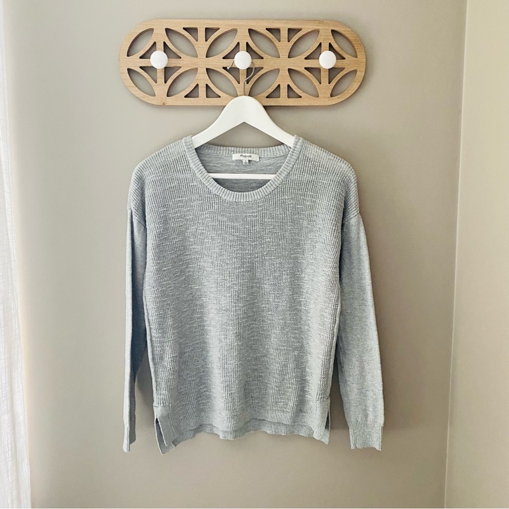 Madewell Pullover Knit Sweater Gray Sz Small